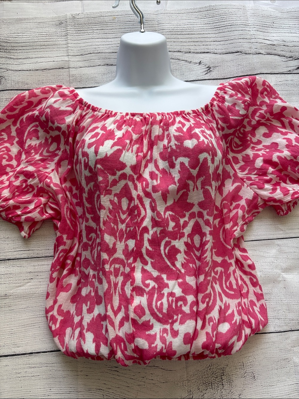 Tamara H Pink & Cream Blouse Size M